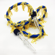 1.5m Blue Rubber Plastic Shisha Hookah Hose with Lace (ES-HH-002-4)